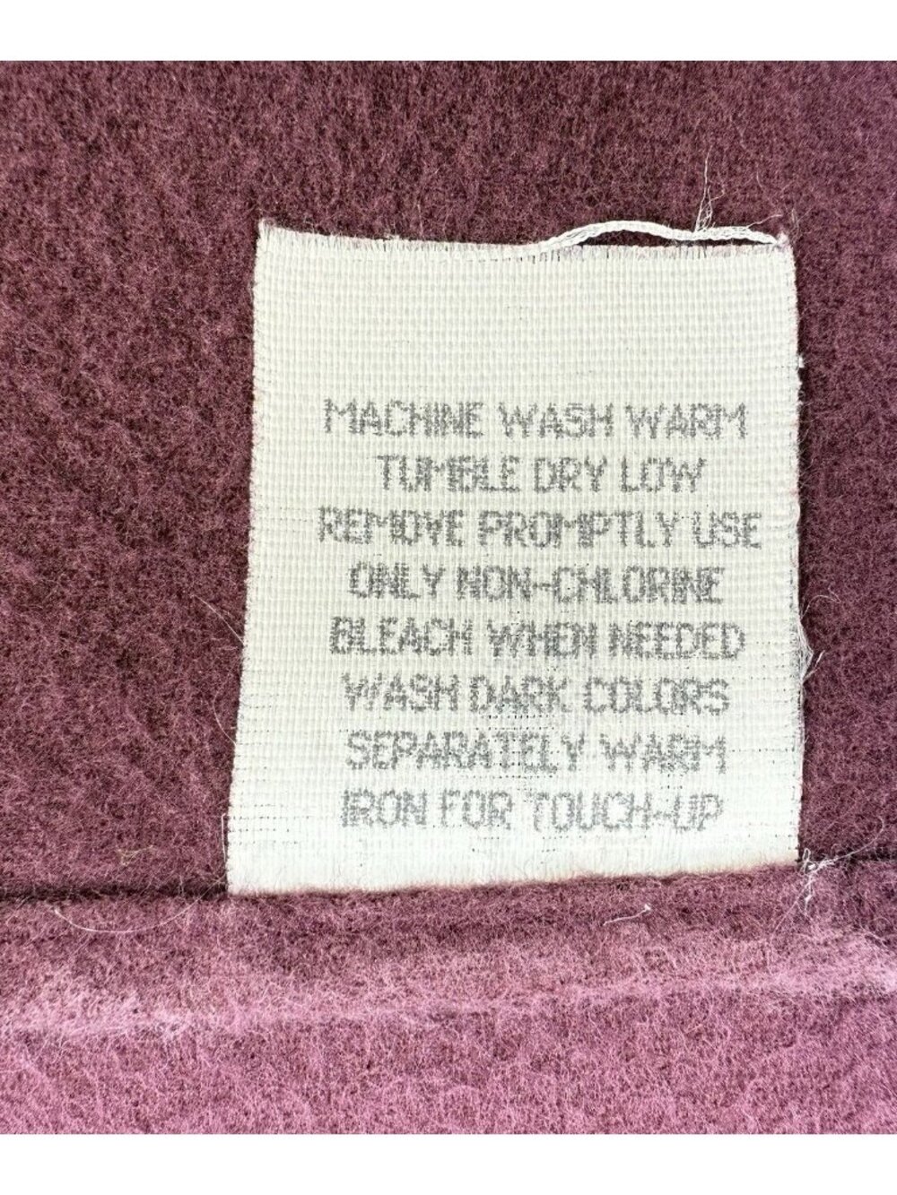 Vintage LL Bean Chamois Cloth Shirt Women’s 16 Burgundy Button Front USA 1993 - Picture 15 of 16